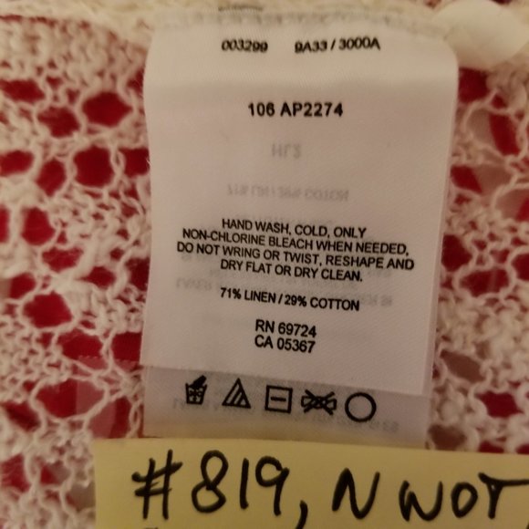 🌍#819 NWOT Columbia PS White Eyelet Cotton Cardigan - Picture 9 of 16